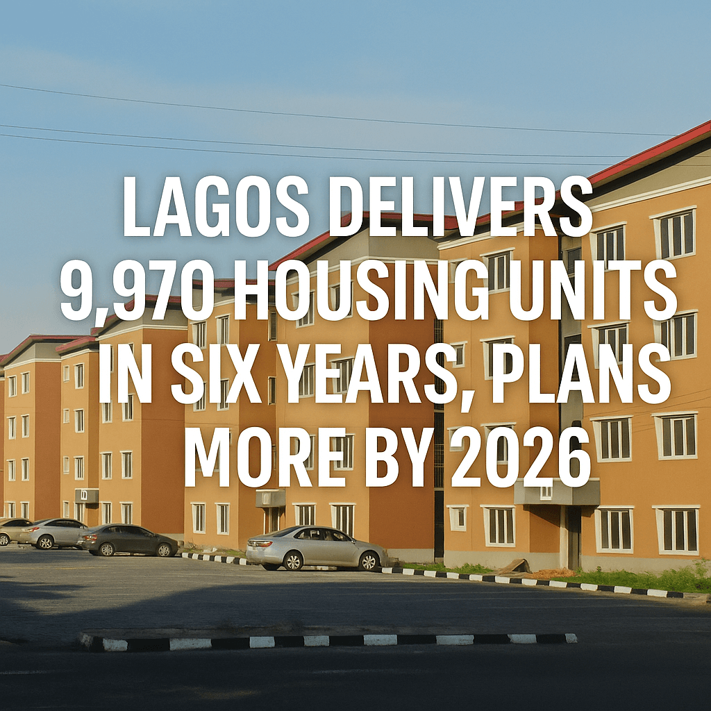 Lagos Delivers 9,970 New Homes in 6 Years, Targets Thousands More by 2026