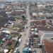 Aerial view of Lagos residential buildings and developing areas