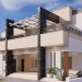 Modern duplex house exterior with contemporary architecture