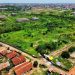 Aerial view of a Nigerian estate development with plots and access roads