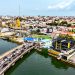 Aerial view of the Lekki-Ikoyi Link Bridge in Lagos, illustrating infrastructure driving Nigerian real estate values in 2026