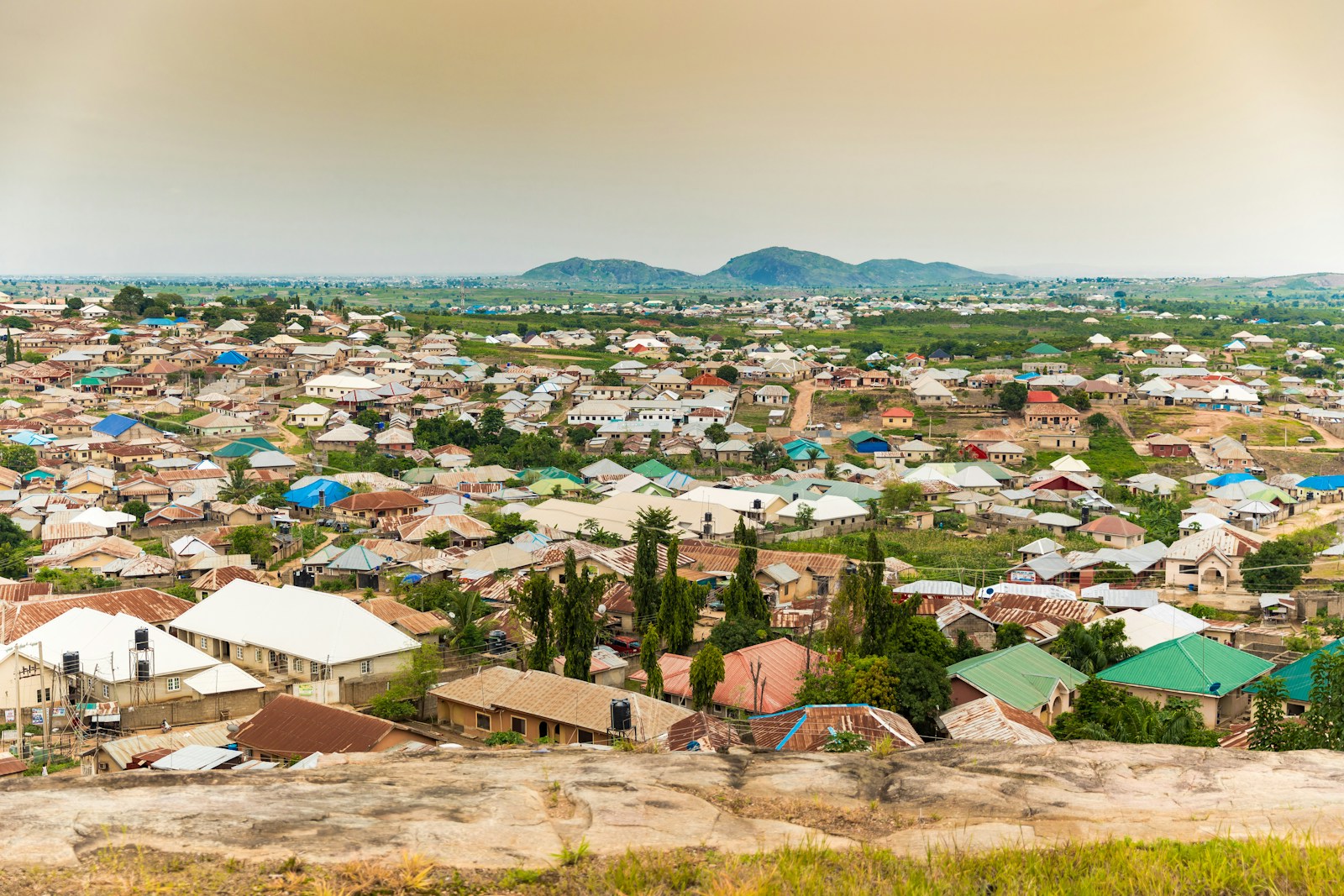 Hillside view of rooftops in Ibadan, Oyo State, Nigeria, where land remains among the most affordable in the southwest