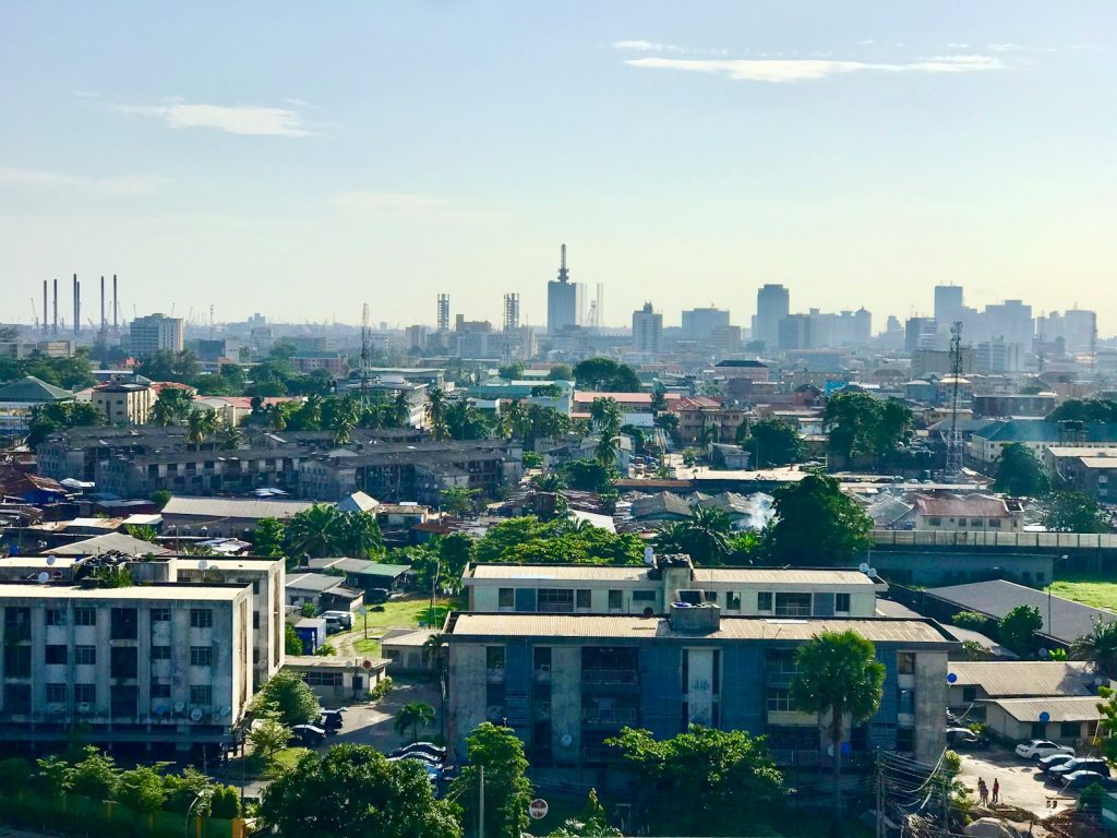 High-rise apartment blocks in Lagos, Nigeria, home to the city's priciest 3-bedroom flats in 2026