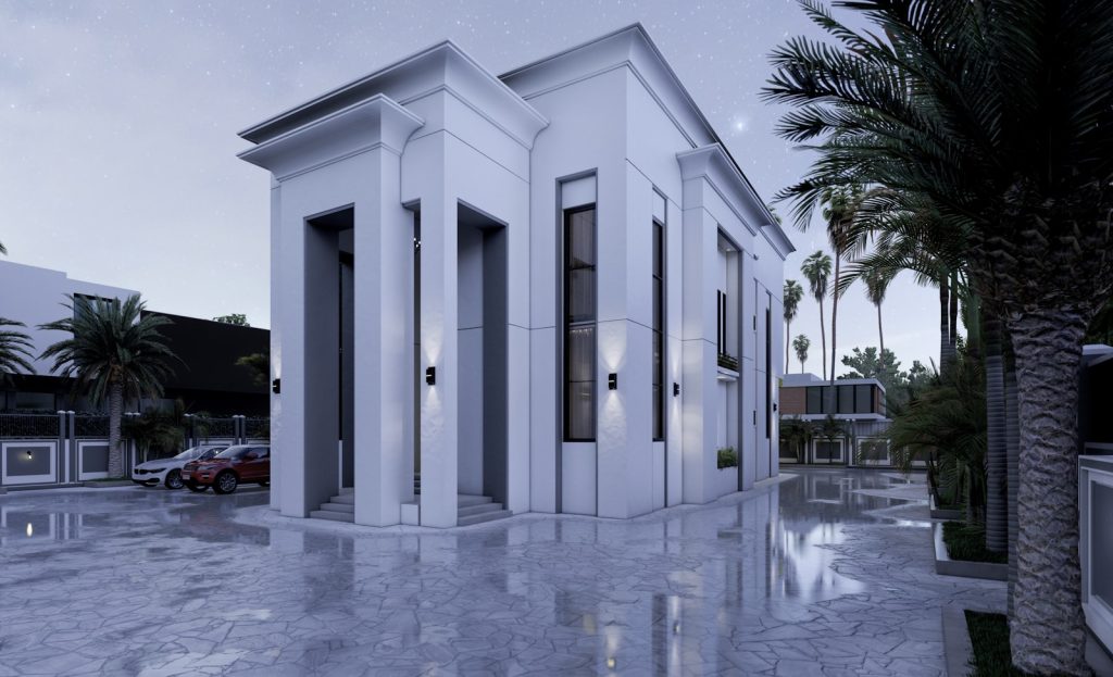 Modern duplex in a gated Nigerian estate, illustrating Lagos estate service charges and living costs in 2026