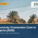 Electricity Connection Cost in Nigeria (2026) – street with overhead power lines, Lands of Nigeria cost guide cover