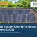 Solar System Cost for a House in Nigeria (2026) – rooftop solar panels, Lands of Nigeria cost guide cover